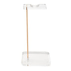 RUSSELL+HAZEL Acrylic Headphones Stand, Headset Holder, Office Accessories, Clear Acrylic with Gold Hardware, 4” x 5” x 10.5” (93922)