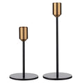 Daily Decoration 2Pcs Metal Candle Holder Antique Modern Candlestick Stand Decorations for Decoring Living Room Dining Room Bedroom Bookshelf Home Wedding