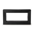 Plank+Beam Grande 56” Console Table with Bottom Shelf, Solid Pine Wood Entryway & Sofa Table, Black Wirebrush Finish - color: Black Wirebrush, size: 56 Inch with Shelf