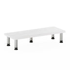 Furinno Turn-N-Tube Monitor Riser Stand, White Oak, Stainless Steel Tubes - color: White Oak, size: 23.6 x 9.3 in. Rectangle