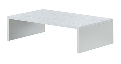 Convenience Concepts Designs2Go Small TV Riser 23.75", for TVs up to 26" - Contemporary TV or Computer Riser for Living Room, Modern Office, Den, White - color: White, size: Small