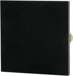 HofferRuffer Extra Large Square Serving Tray, Elegant Faux Leather Ottoman Tray with Gold Hardware Handles, Serve Tea, Coffee or Breakfast in Bed, 23.6 x 23.6 inches (Large Square) - color: Dark Grey, size: 23.6" x 23.6" x 2"
