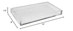 Tizo Design Elegant Lucite Tray, 12" x 8" Acrylic, Multiple Colors Available (Clear) - color: Clear