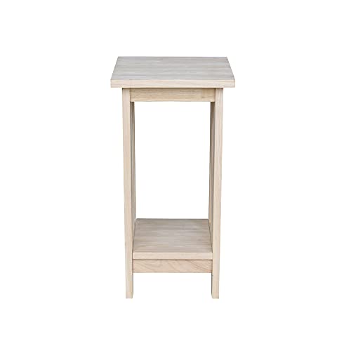 International Concepts Mission Plant Stand, 24-Inch High, Solid Parawood, Unfinished - size: 24 Inch