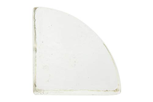 Creative Co-Op Decorative Geometric Glass Block Bookend, Clear - color: Clear