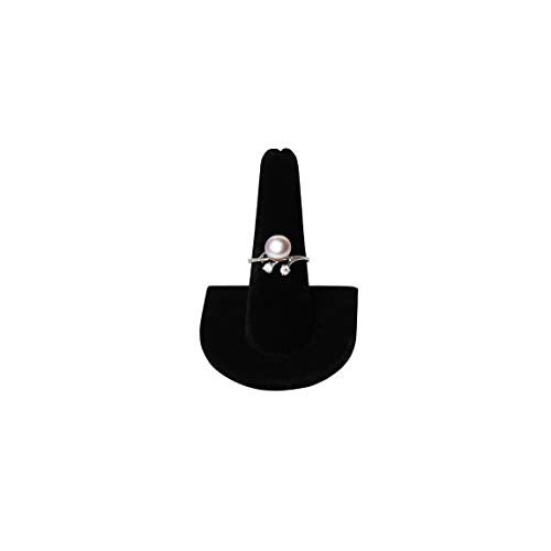 MOOCA 6 Pcs Set Finger Ring Stand Jewelry Display Holder Showcase Velvet Ring Storage Drawer Jewelry Stands for Shows, Black Velvet - color: Black Velvet