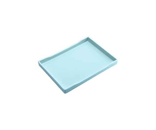 Small Blue Mini Serving Tray (8.5 x 6.3 inch) for Serving Accessory, Spa, Coffee, Drinks, Wine, Tea, Bar, Party, Seasoning, Perfume or Display Use. - color: Blue-1 Tray, size: 8.5" x 6.3" x 0.8"
