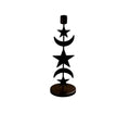 Metal Moon Star Candle Holder - 11 Inch Black Taper Candlestick Holder for Table Centerpiece - Modern Celestial Decorative Candle Stand for Mantel, Dining Room or Boho Home Decor (1 Pack)
