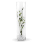 WGVI Quality Thick Weighted Tall Clear Cylinder Glass Vases, 4" W x 16" H, Flower Arrangement Floating Candle Holders Wedding Centerpieces Event Floral Container Accent Home Decor, 1 Piece - size: 4"x16"H