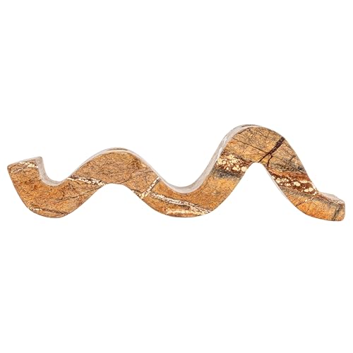 Bloomingville Marble Wave Double Taper Candle Holder, Brown Forest - color: Brown
