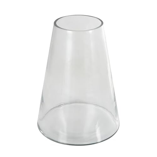 Deco 79 Glass Decorative Vase Cone Shaped Centerpiece Vase, Flower Vase for Home Decoration 9" x 9" x 12", Clear - size: 9" x 9" x 12"
