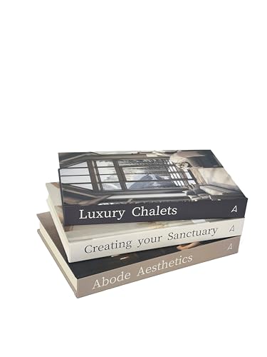 Array & Arrow Fake Decorative Books for Home Decor - Set of 3 Hardcover Faux Books for Storage, Modern, Stylish, and Minimalist Coffee Table Decor, Keepsake, Hidden Storage with Magnetic Closure