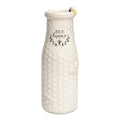 Young's Inc. Ceramic Flower Vase (Bee Happy) - White Ceramic Vase - Honeycomb Decor - 3" L x 3" W x 8" H Contains one Flower vase - color: Vase ("Bee Happy")