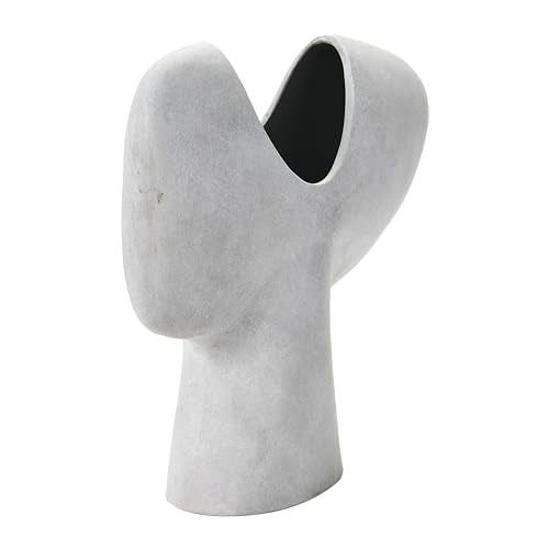 Bloomingville Modern Terracotta Abstract Vase, Grey - color: Distressed Grey