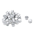 Coshar 30pcs Candle Holders 3/4" Candlestick Holder Cup Candle Drip Protectors Empty Case for Candle Making, 27x19mm, (Silver) - size: 27x19mm, Silver