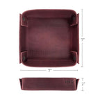 Hide & Drink, Leather Catchall Change Keys Coins Jewels Box Tray Big Storage, Handmade Includes 101 Year Warranty :: Sangria - color: Sangria