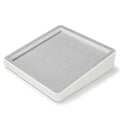 Microfiber Jewelry Tray Showcase Display Necklace Bracelet Ring Showcase Display Empty Plate(Gray) - size: 16.2" x 16.2" x 3.15"