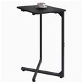 NEFROM C-Shaped End Table, Small Couch Side Table, Sofa TV Tray Table for Living Room, Bedroom, Bedside ET-X-BKW1 - color: Black
