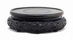 GOLDY&WENDY Oriental Luxury Round Bat Pattern Elm Solid Wood Vase Display Stands Pedestal Base 4.7 in Diameter - size: 4.7X4.7X1.6 in