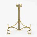 Iron Plate Stand for Display with Folding Design, Picture Stands for Tables, 12 Inch Large Easels for Displaying for Book, Art Piece, Photo and Platter, 12’’ Gold