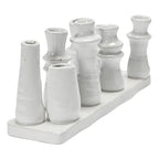 Bloomingville Stoneware Multi Vase with 8 Sections, White