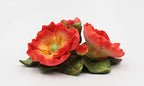 Fine Porcelain Poppy Flowers Figurine, 6" L