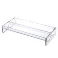 12" Clear Cracker Serving Tray, Transparent Macaron Display Tray, Rectangular Cracker Holder for Serving Trays, Food Display Cracker Serving Tray Stand for Home (U Shape Double-Row Acrylic)
