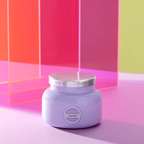 Capri Blue Volcano Scented Candles - Luxury Glass Jar Candles for Home Scented with Tropical Fruit & Sugared Citrus - Soy Wax Blend - Lavender Colored Jar (19 oz) - color: Lavender, size: 19 oz
