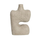 Bloomingville Grey Paper Mache Vase - color: Gray