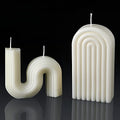 Roowest 2 Pieces Aesthetic Candles Twist Shaped Candle Trendy Taper Candles Minimalist Geometric Soy Wax Scented Art Decoration for Birthday Wedding Decor