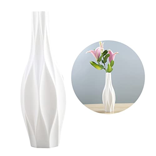 Decorative Vase 1pc Floor Planter Indoor Minimalist Home Decor Flower Vase Wedding Centerpiece White Flower Arrangement Ornaments Juicy