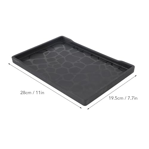 Decorative Tray, Modern Minimalist Tray for Bathroom (Black)