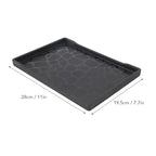 Decorative Tray, Modern Minimalist Tray for Bathroom (Black)