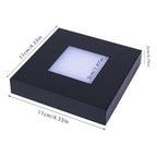 4.33 inch LED Multimodal Multicolor Light Stand Base - Black Square Display Base for 3D Crystal Glass Art - USB/Battery Powered Crystal Stand - color: D-multi-mode Black Base