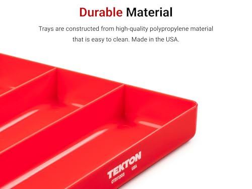 TEKTON 3-Compartment Organizer Tray (Red) | OTD11203 | Made in USA - color: Red, size: 3-Compartment