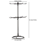 2 Tier Jewelry Display Holder,Retail Spinner Display Stand,Rotating Bracelet Storage Rack,Dressing Table,Black - color: Black 1Pcs