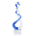 EUSTUMA Hand Blown Glass Couple Figurine,Handcrafted Couples Sculpture, Wedding Anniversary and Valentine's Day Gift,Art Sculpture Collection for Birthday Gift,Affectionate Hug.