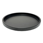 Round Black Metal Candlestick Tray, Decorative Serving Tray, Candle Holder Tray for Wedding Table, Dinning Table Decorations(11.5 inches)