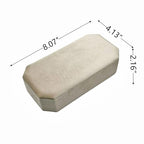 Velvet Ring Organizer Box - Ring Jewelry Box for Rings Earring, Jewelry Tray Rings holder Display Case for Girl Women (8.07"x4.13"x2.16") -PRB024-Beige - color: Beige