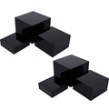 Red Co. Set of 3 Glossy Black Acrylic Cube Display Nesting Risers with Hollow Bottoms - 2 Pack - color: Black, size: 6",7",8" - 2 pack