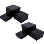 Red Co. Set of 3 Glossy Black Acrylic Cube Display Nesting Risers with Hollow Bottoms - 2 Pack - color: Black, size: 6",7",8" - 2 pack
