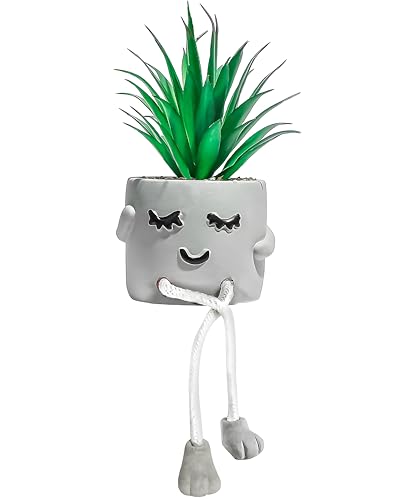 OLEEK small fake plants office decor - fake succulents plants artificial for desk decor - fake plant office decorations for work - office decor for women - office plants cubicle accessories room décor - size: Suzy (Set of 1)
