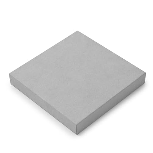 Microfiber Minimalism Style Jewelry Display Stand Showcase Jewelry Organizer Square Holder(Gray) - size: 5.51" x 5.51" x 0.77"