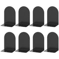 Bookends 4 Pairs, Metal Round Bookends for Shelves, Book Ends for Desk, Book End to Hold Books, Book Stopper, Black Bookend for Home Office - style: 4 Pairs Bookends