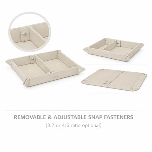 UnionBasic Medium Valet Tray, Jewelry Tray for Rings Watches Earrings, Entryway Catchall Caddy for Coins Keys Change, Nightstand Bedside Valet Holder, Trays for Electronic Gadgets, Beige Plus - color: Beige, size: 9.5" x 7.9" x 2"