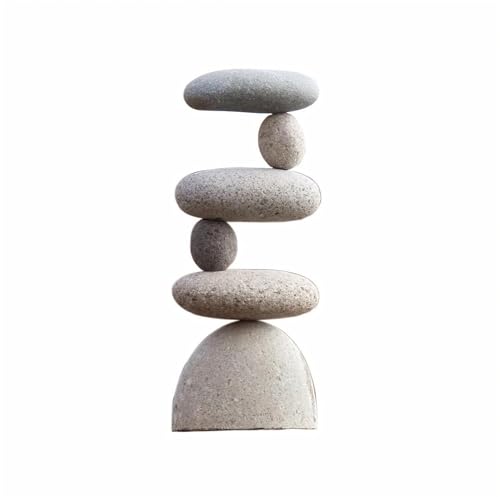 Small Side 2 Side Rock Cairn Sculpture, Garden Decor, Zen Garden, Balanced Pebbles, Stacked Stones, Home Accents, Outdoor, Indoor, Meditation