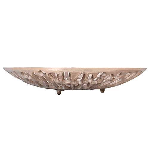 BBH Home's Handmade Bronze Novelty Shaped Aluminium Tray 5.51 x 5.51 x 1.37 AMBBVK063AB2020 - color: Bronze