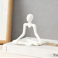 Abstract Thinker Statue, White Minimalist Abstract Sculpture Statue, Modern Art Decoration for Home Office Desk Decoration (White Style B)