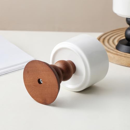 Marble Wood Candlestick Holders, Natural Stone Candle Holder Decorative Candle Stands for Home Decor Wedding, Dinning, Party, Table Centerpieces