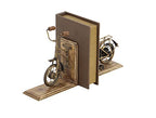 Deco 79 Wooden Bike Decorative Bookends Non Skid Bookends, Set of 2 Office Bookends7"W, 9"H, Brass